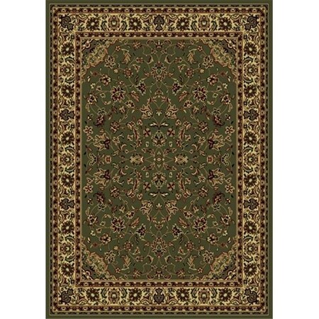 Radici Usa Inc Radici 953-1211-SAGE Castello Rectangular Sage Green Traditional Italy Area Rug; 5 ft. 5 in. W x 7 ft. 7 in. H 953/1211/SAGE